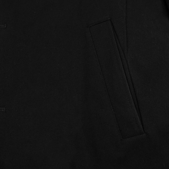 Marc New York Black Wool Polyester Ribbed Inlay Lined Coat. - Picture 9 of 11